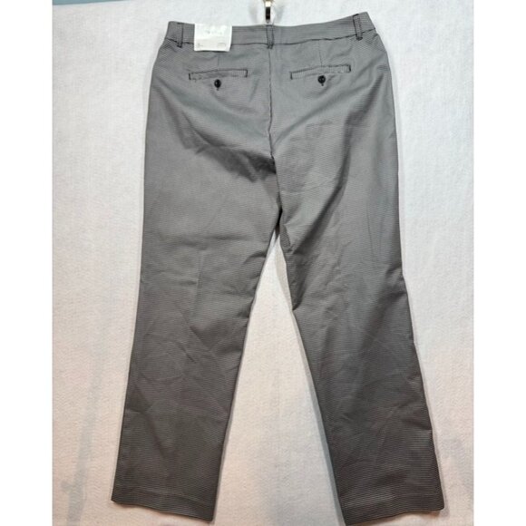 Christopher & Banks The Perfect Pant Mid Rise Houndstooth Trousers Womens 14 Avg - Picture 2 of 9
